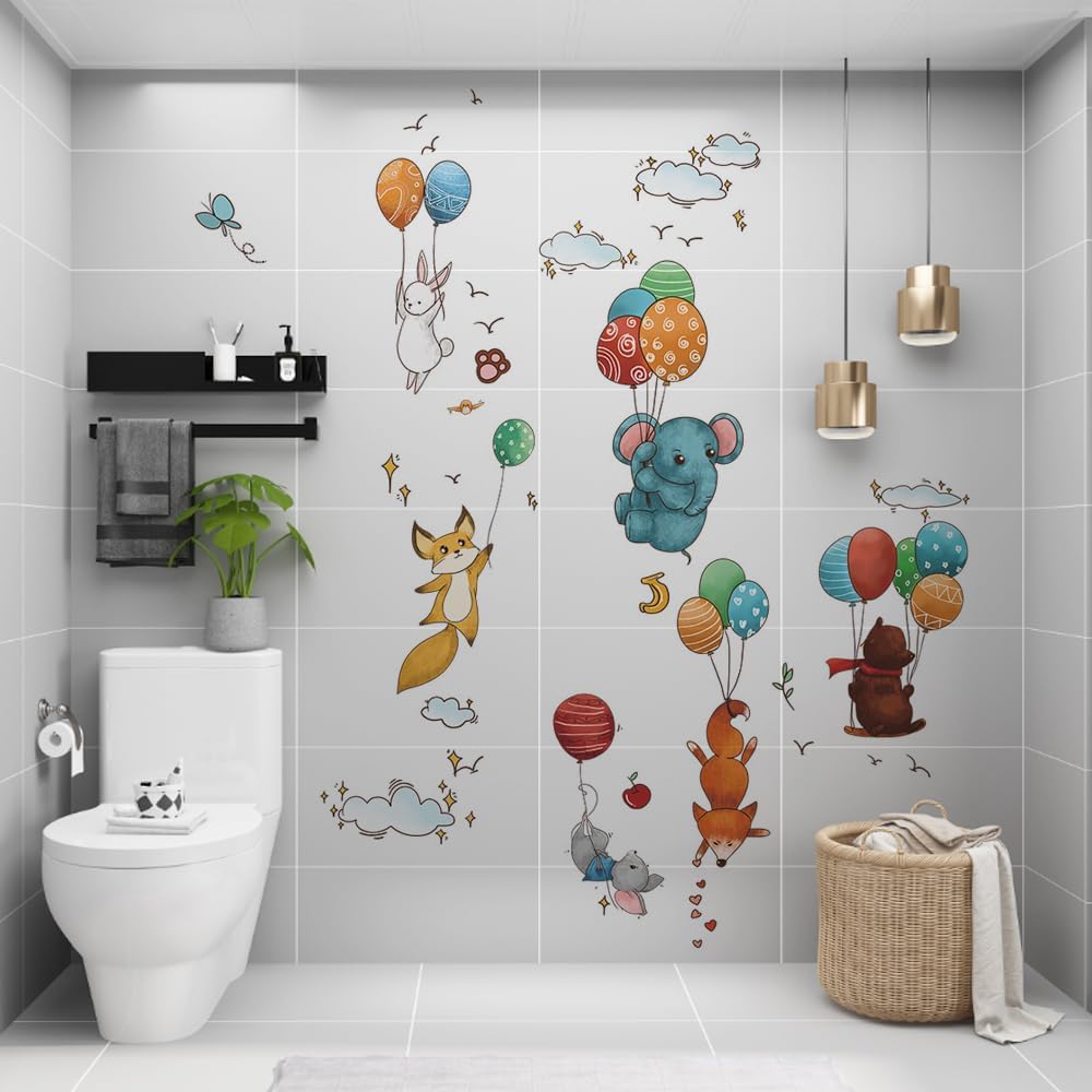 Wandtattoo Waldtiere & Ballons – Wanddeko fürs Kinderzimmer