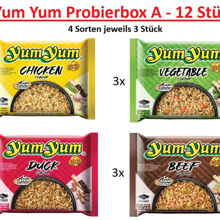 Yum Yum Probierbox A - 12 Stück Instant Nudeln