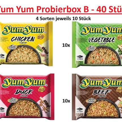 Yum Yum Probierbox B - 40 Stück Instant Nudeln