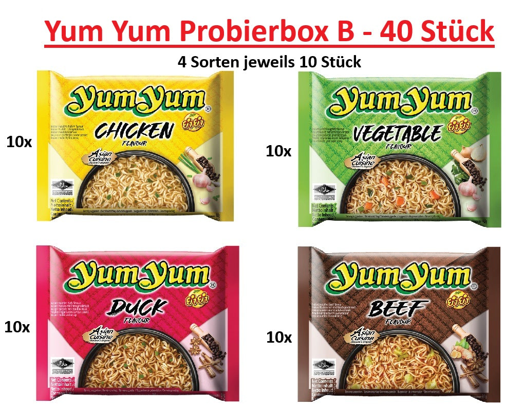 Yum Yum Probierbox B - 40 Stück Instant Nudeln