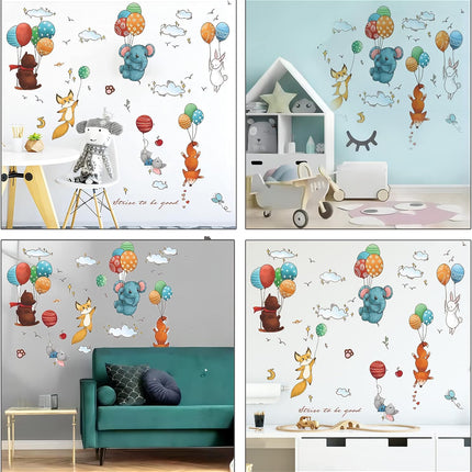Wandtattoo Waldtiere & Ballons – Wanddeko fürs Kinderzimmer