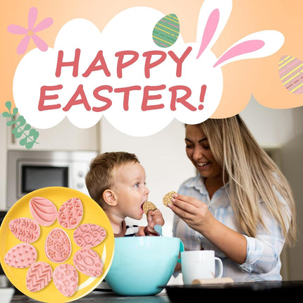 Ausstechformen Ostern Plätzchenausstecher Keksausstecher (10-teilig, Kunststoff, Ein-Klick)