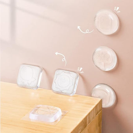 Türstopper 10 Stück Wand Türpuffer Transparent Selbstklebend Silikon