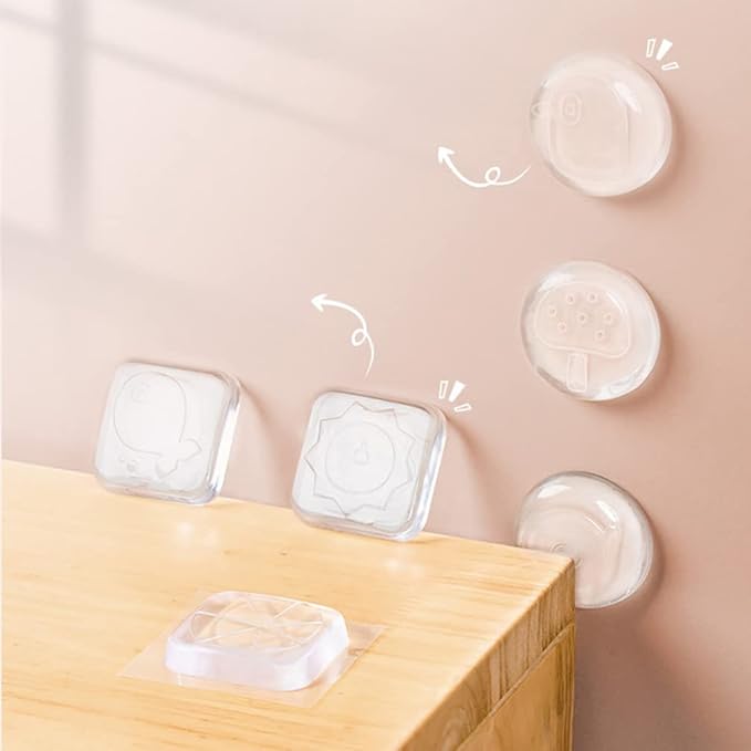 Türstopper 10 Stück Wand Türpuffer Transparent Selbstklebend Silikon