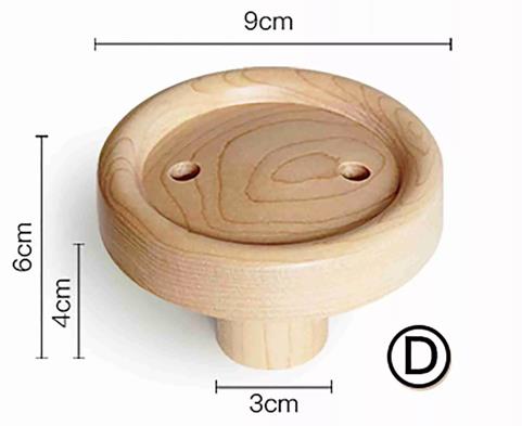 LÜNIC Garderobenhaken aus Holz im Knopf Design
